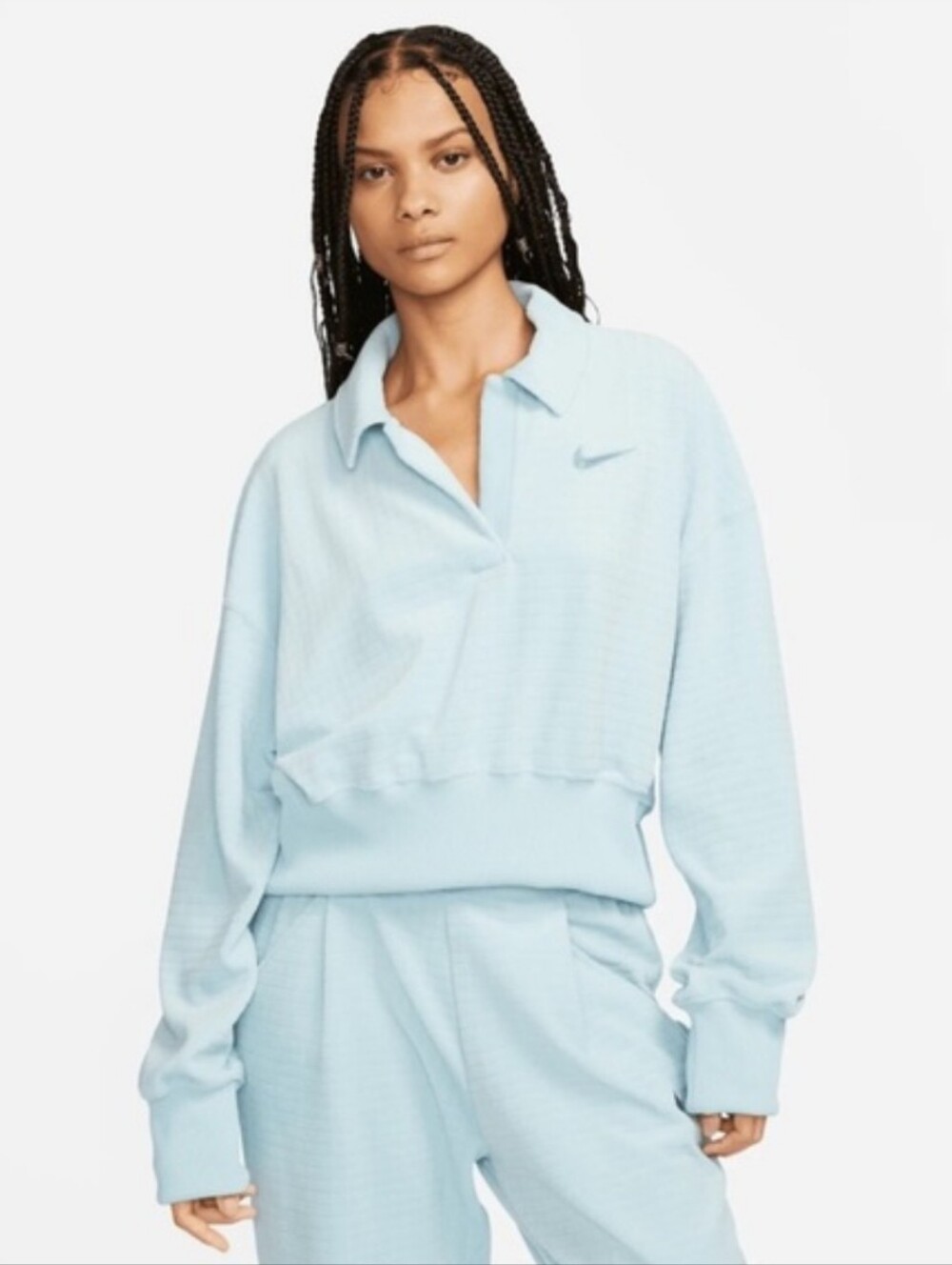Nike Velour Polo Sweatshirt